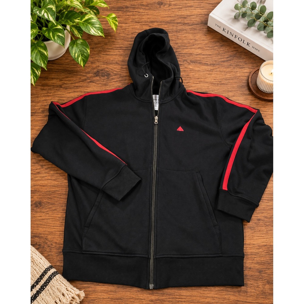 Delta Airlines Ground Crew Hoodie Mens S Black Uniform Full Zip Heavyweight